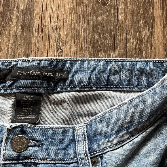 Calvin Klein Vintage Petite Straight Leg Jeans Sz 8P - Picture 6 of 7